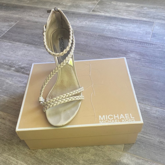 MICHAEL Michael Kors Shoes - Michael kors size 8 1/2 vanilla Alexa high Sandal.  Slightly worn with box.
